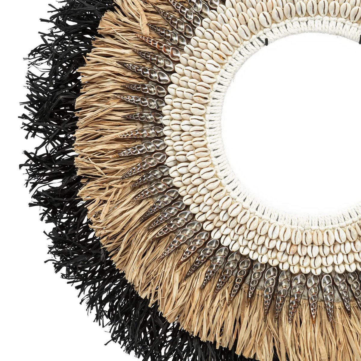 Mojo Raffia - Naturel Zwart - L