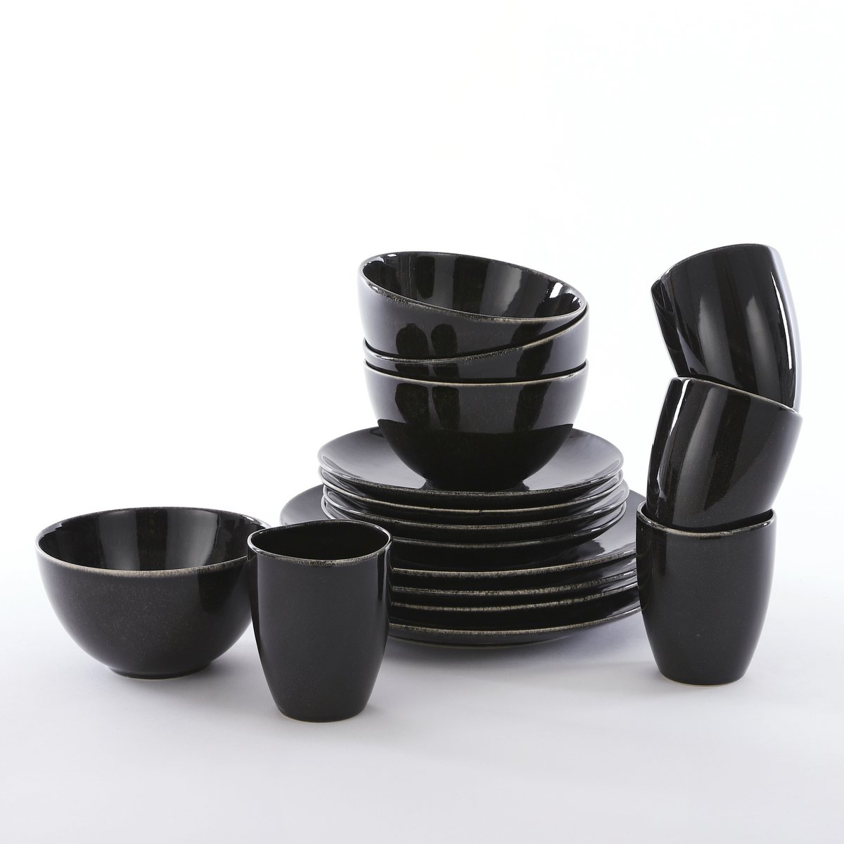 Tabo Servies - Set 4 Persoons - Zwart