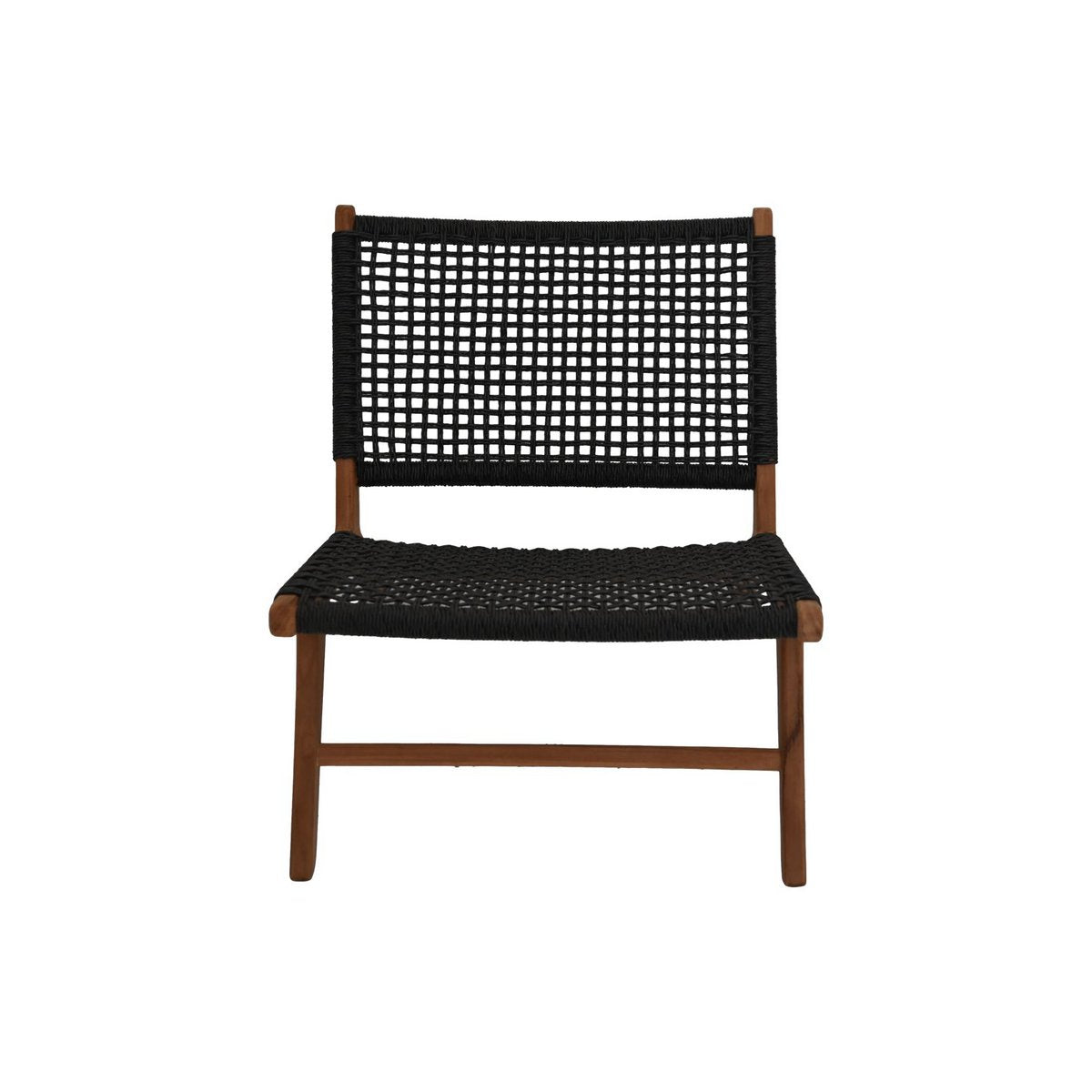 Loungestoel Garden Rio - 66x80x65 - Zwart/Natural - Teak/bananenblad