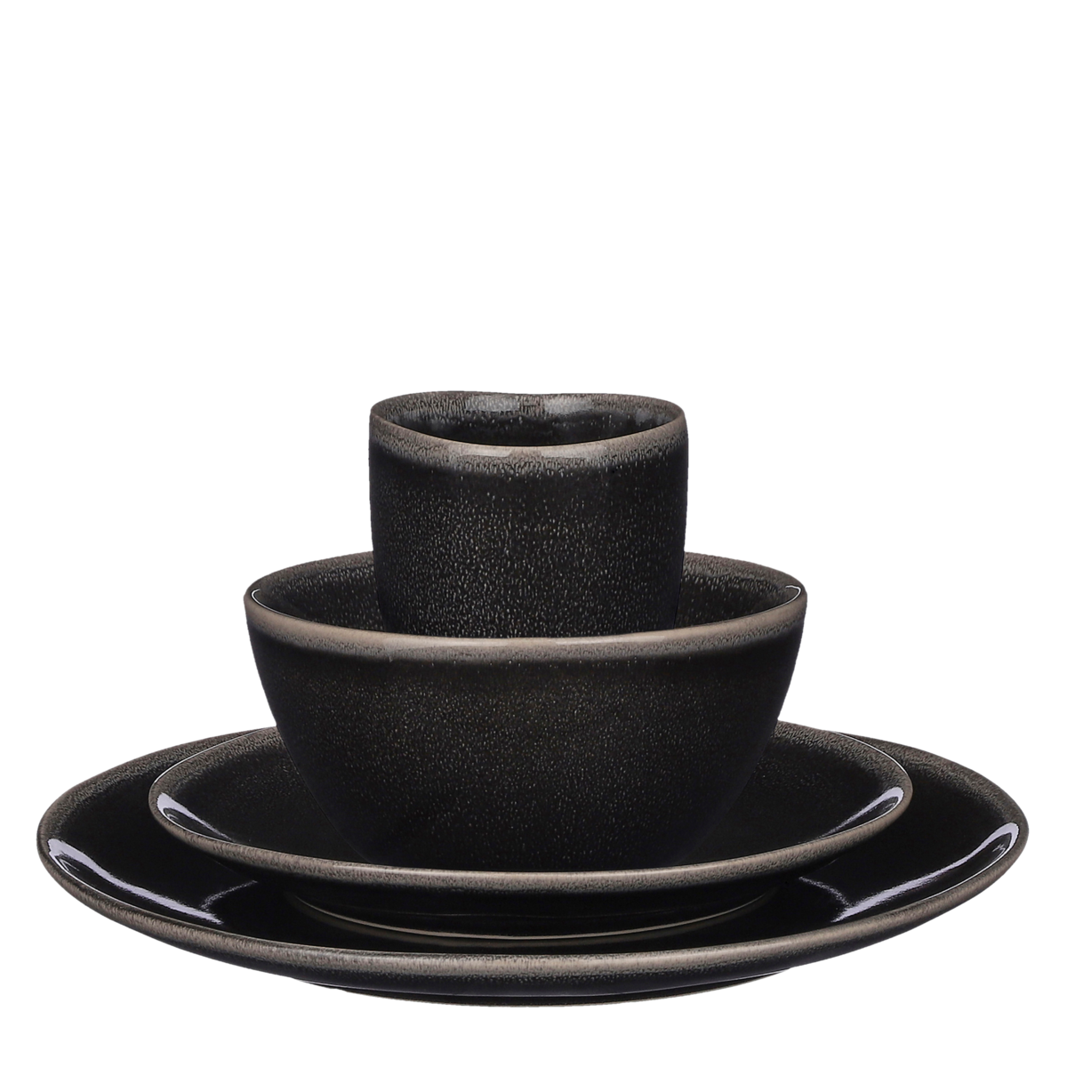 Tabo Servies - Set 4 Persoons - Zwart