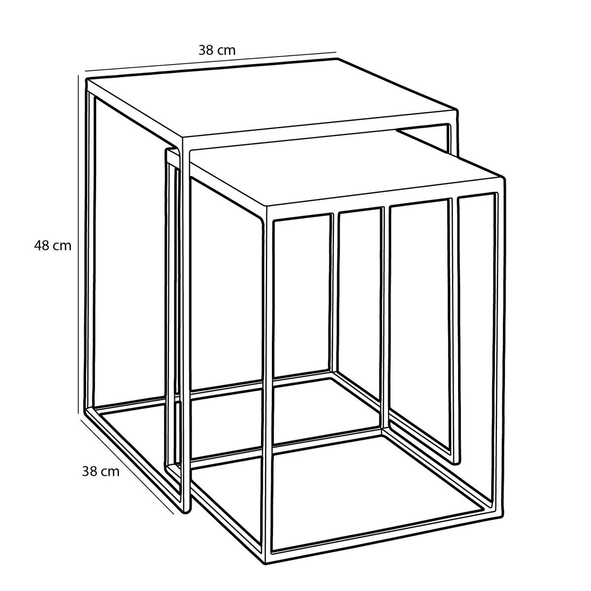 Aaron Sidetable - Set van 2 - Groen