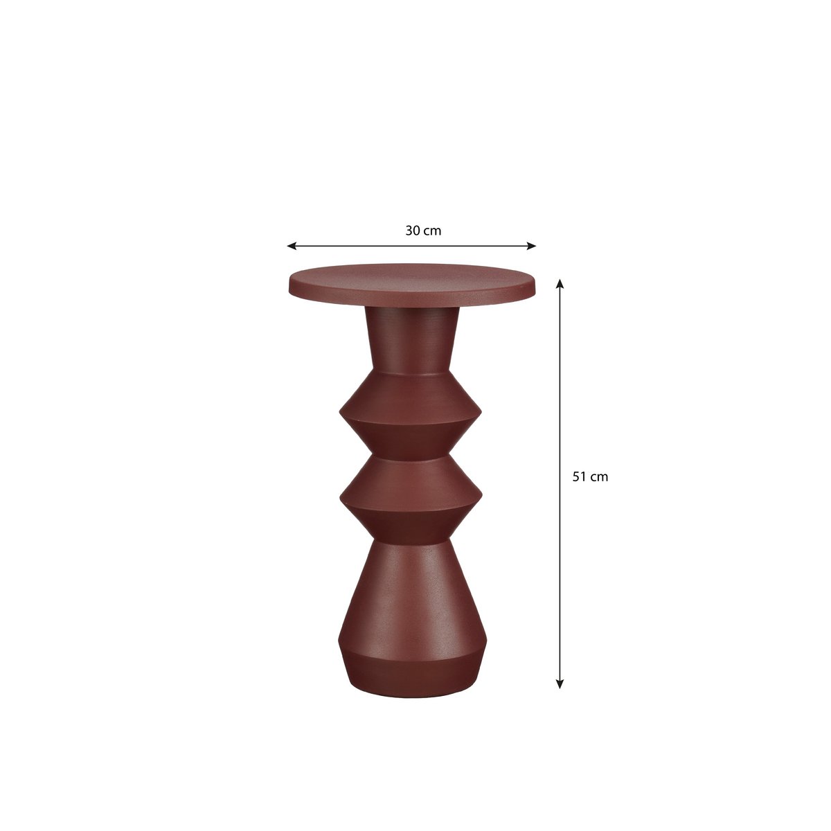 Estate Bijzettafel - H51 x Ø30 cm - Donkerpaars Metaal