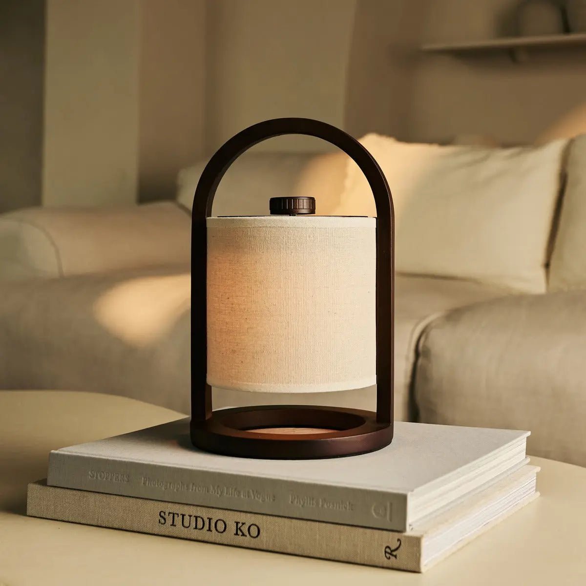 River Donkerbruine Tafellamp