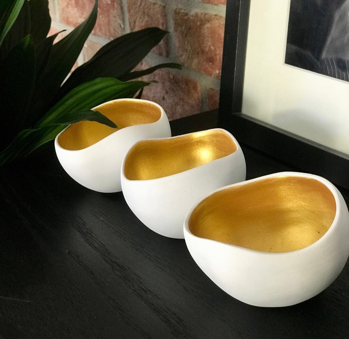 Waxinelichthouder Goud - set van 3