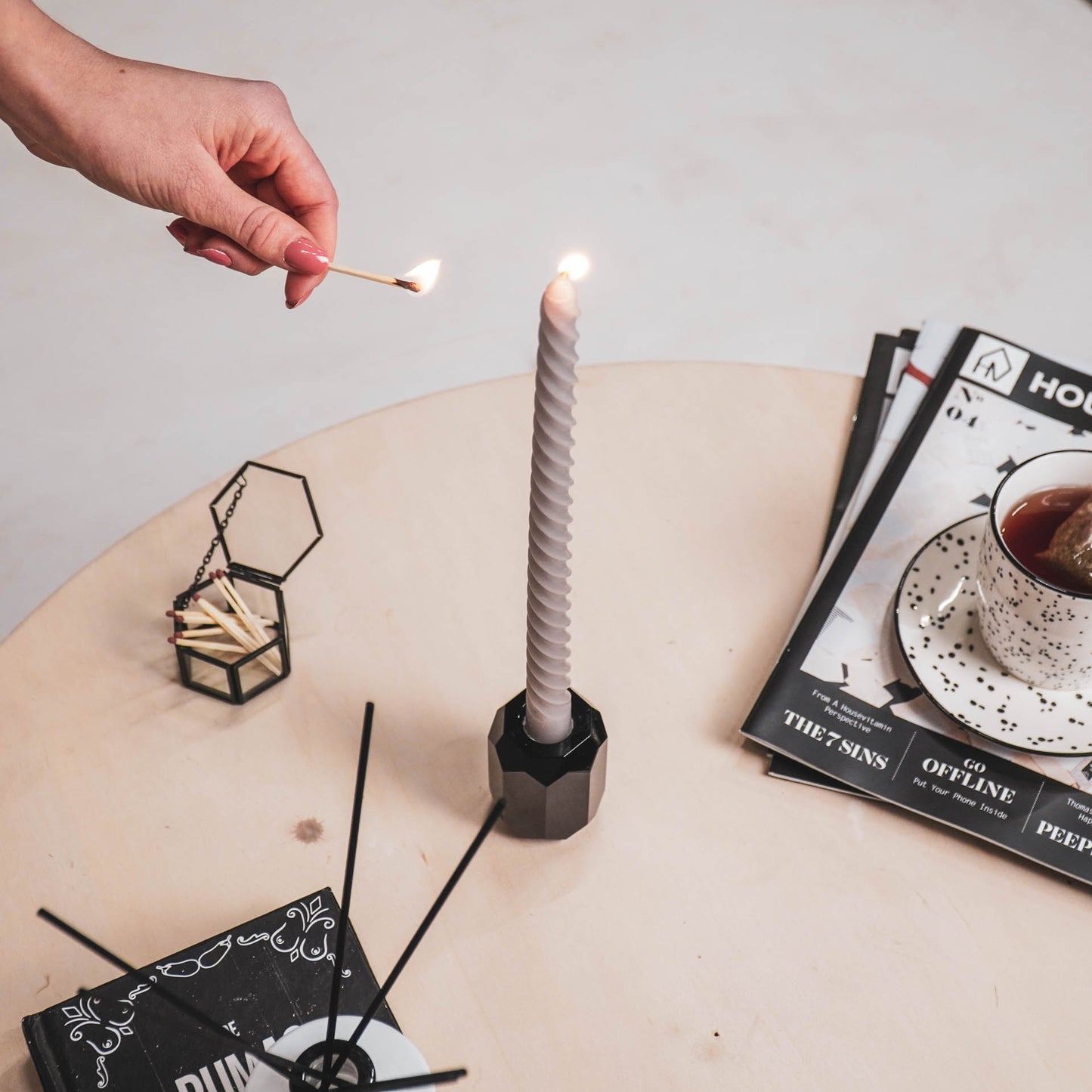 Twisted diner candles - 30cm