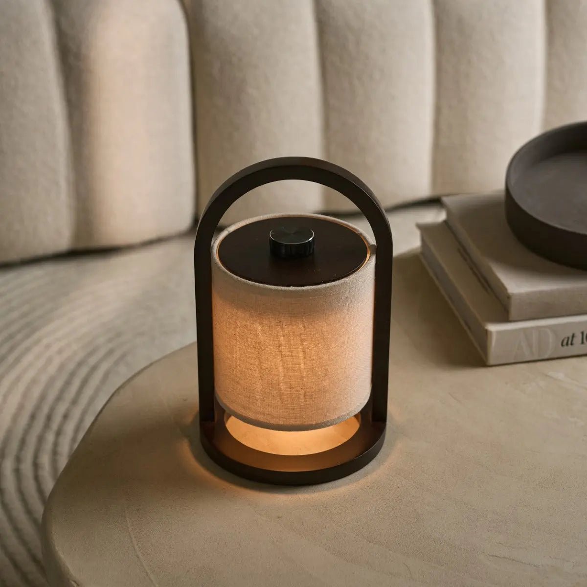 River Donkerbruine Tafellamp