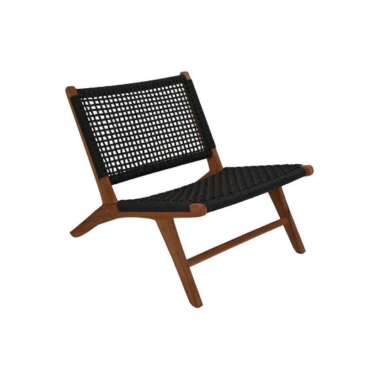 Loungestoel Garden Rio - 66x80x65 - Zwart/Natural - Teak/bananenblad