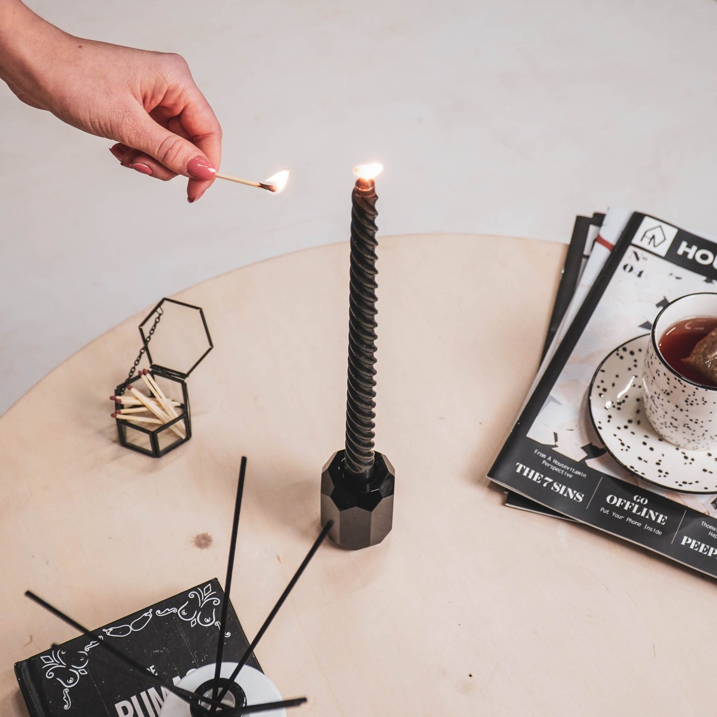 Twisted diner candles - 30cm