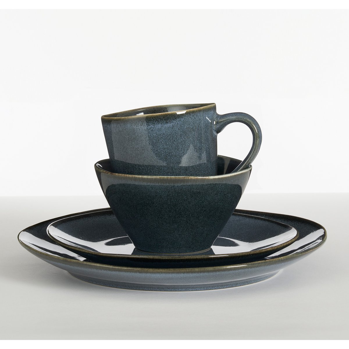 Racco Serviesset 4 Persoons  - Steengoed - Donkergrijs