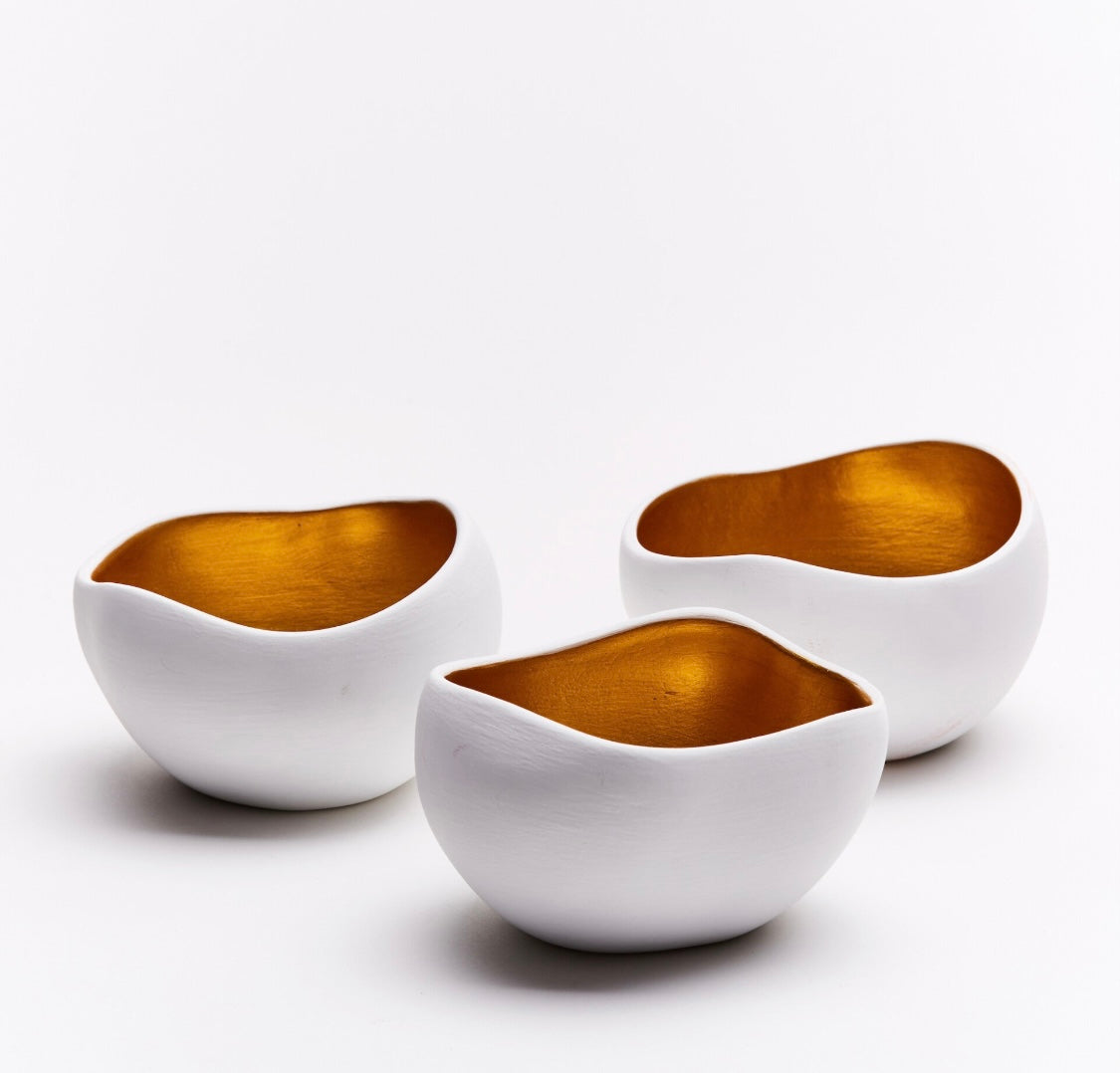 Waxinelichthouder Goud - set van 3