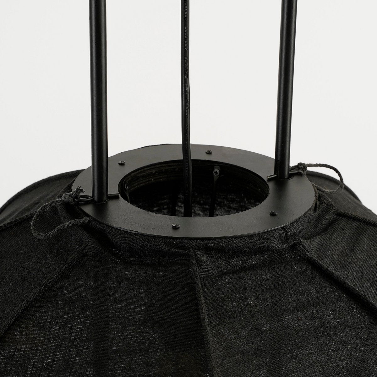 Pego Hanglamp - Ø50 cm - Zwart Linnen