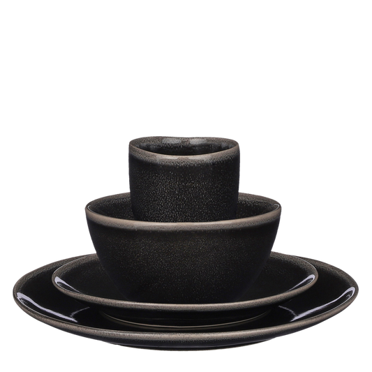 Tabo Servies - Set 4 Persoons - Zwart