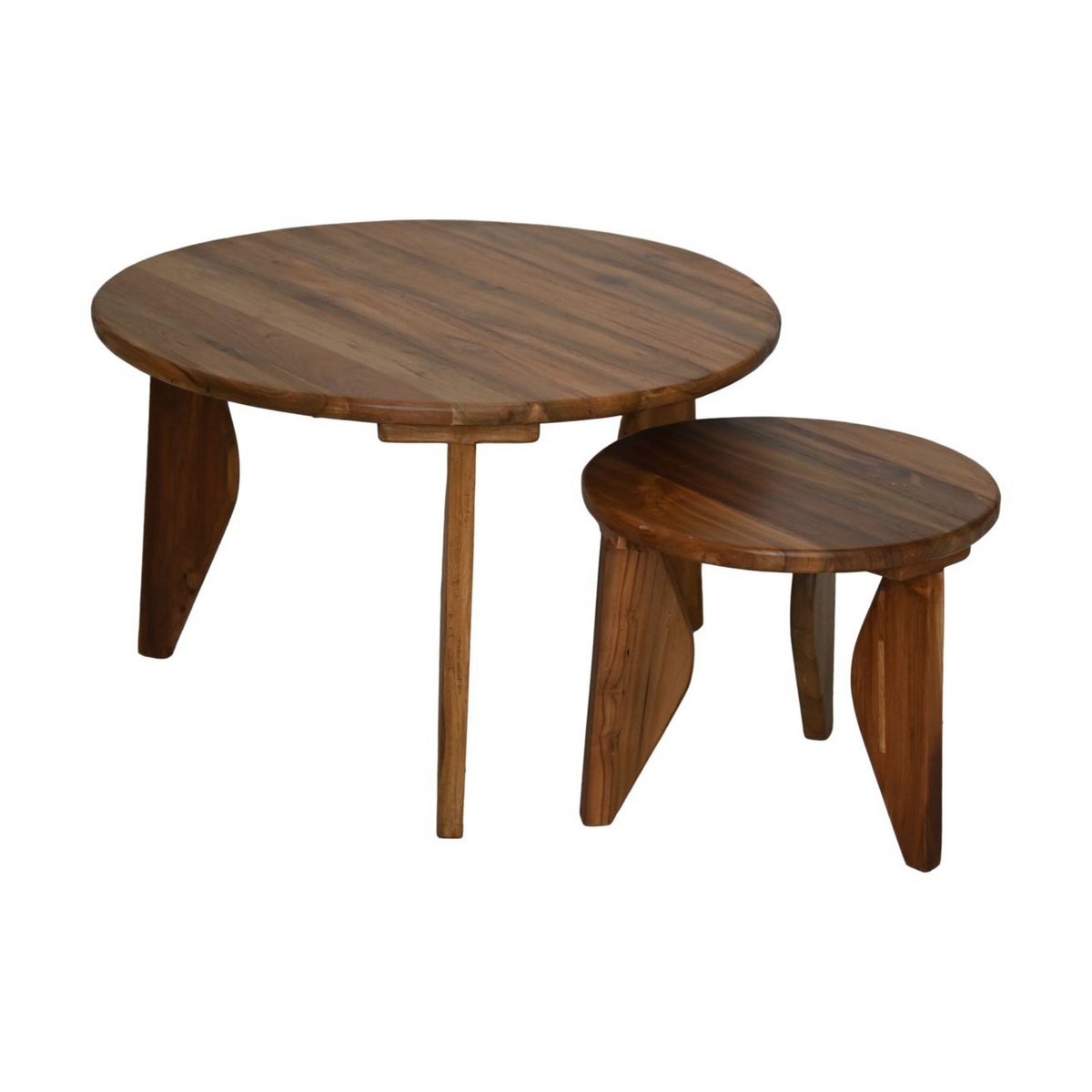 Ronde Bijzettafel - Teak