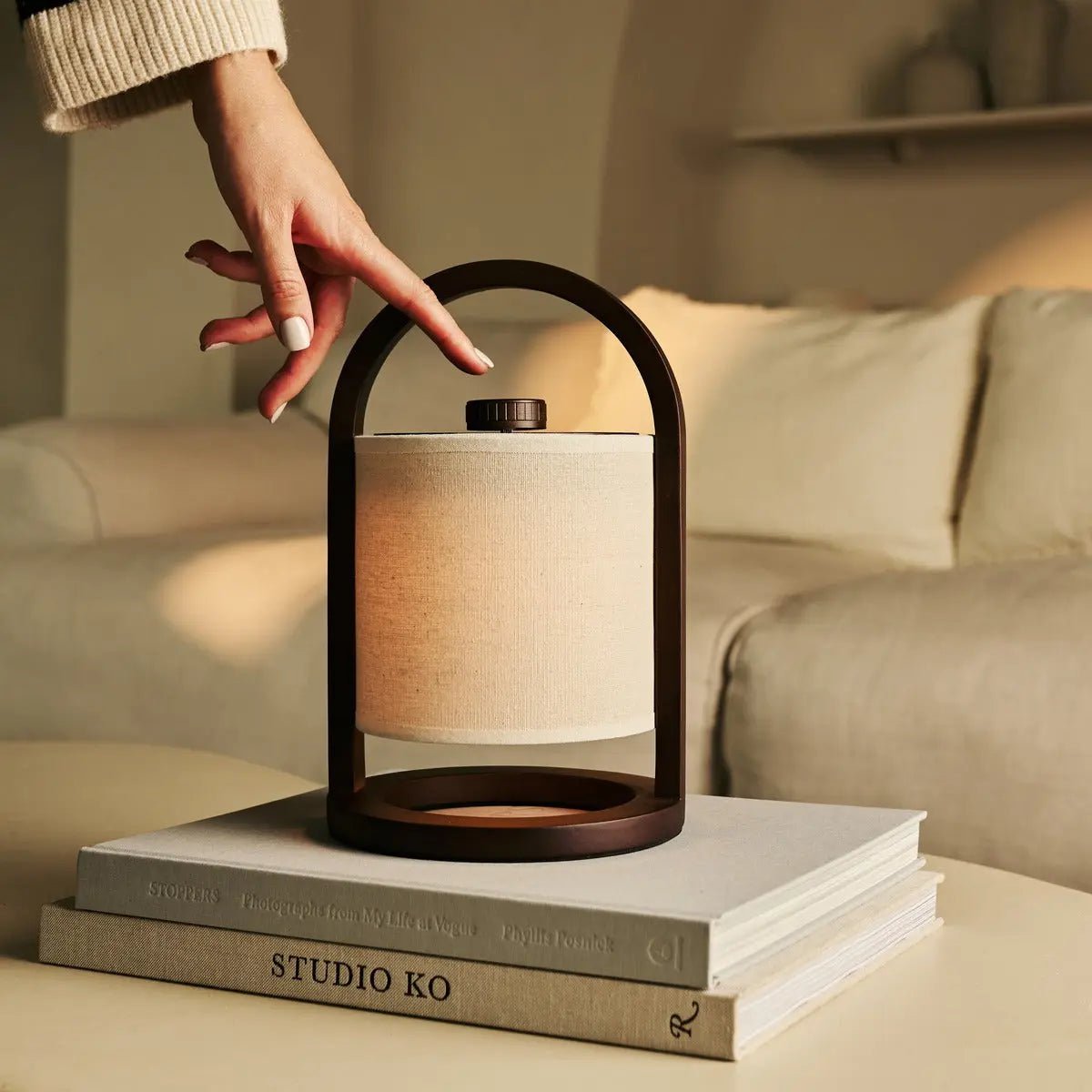 River Donkerbruine Tafellamp