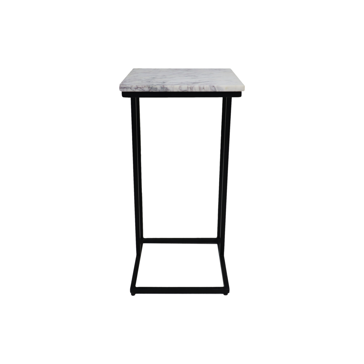 Side Table Read - White/Black - Marble/metal