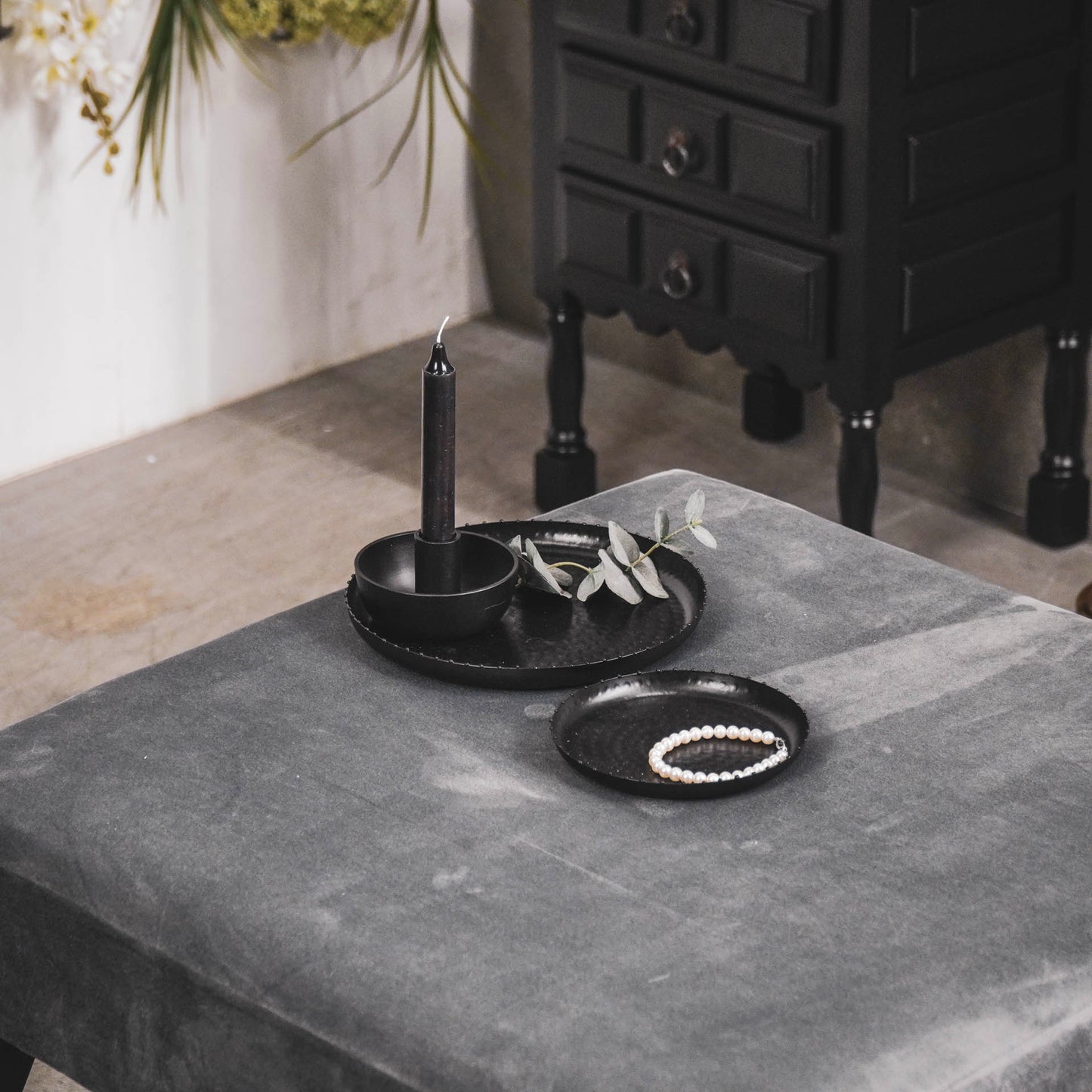 Round tray - zwart