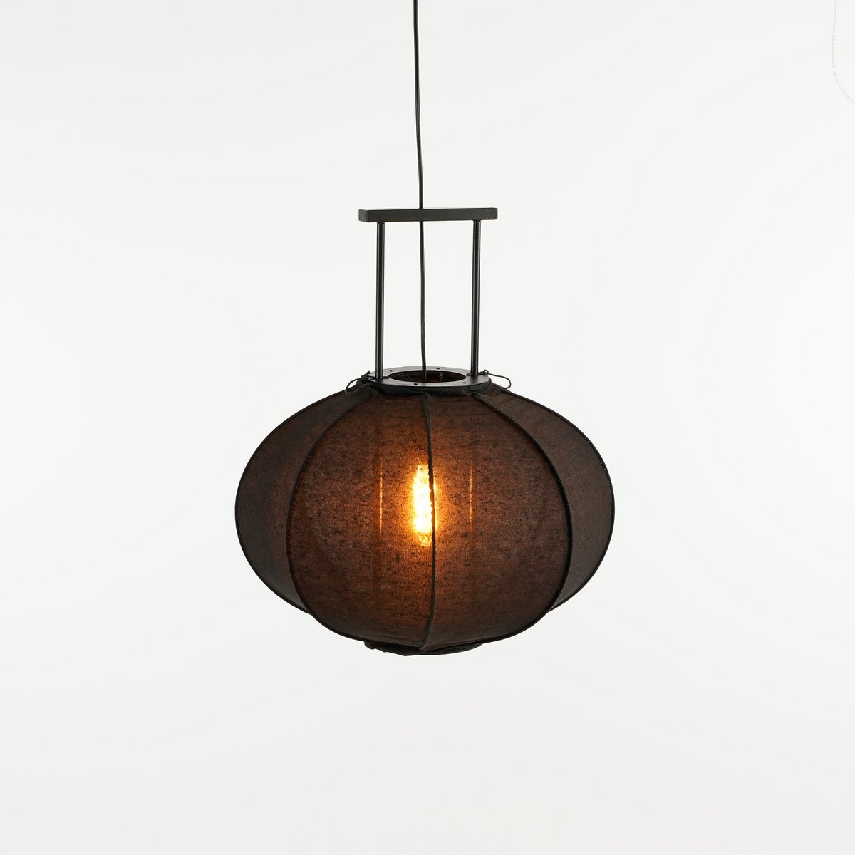 Pego Hanglamp - Ø50 cm - Zwart Linnen